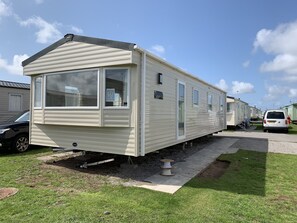 Outside parking and lawn