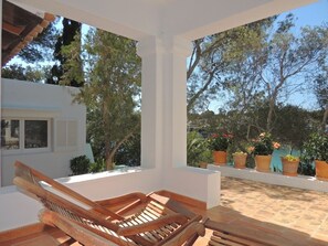 Terrace with garden chairs