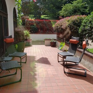 Relax on beautiful garden patio