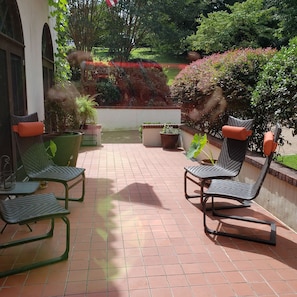 Relax on beautiful garden patio
