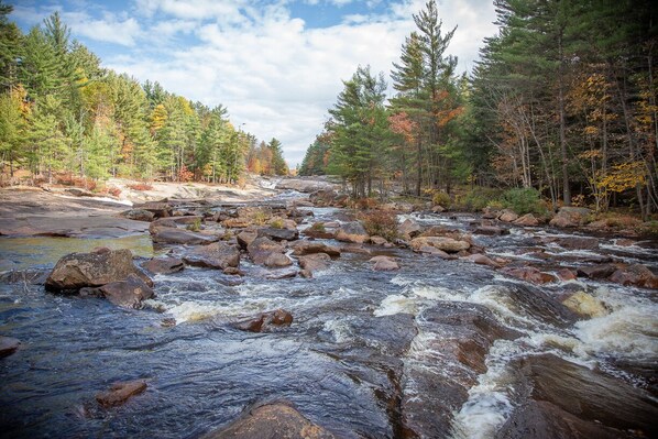 Just Downstream Independence River . Lodge located Middle Left.