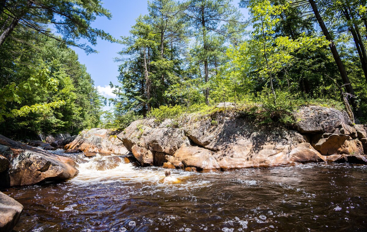 Adirondack River Lodge/ Spectacular Waterfalls/ Natural swimming pools.