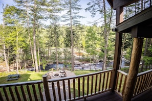 Spectacular view from deck. The sound of rapids and waterfalls always present.