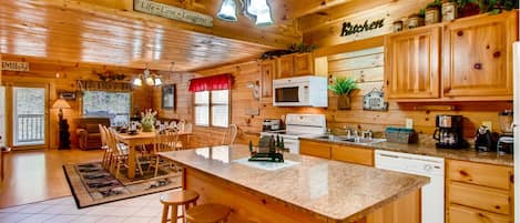 Kitchen Area Pigeon Forge Cabin License to Chill