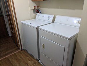 Full size washer and dryer provided