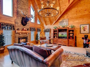 Living Room Gatlinburg Cabin Rental Bear Hug