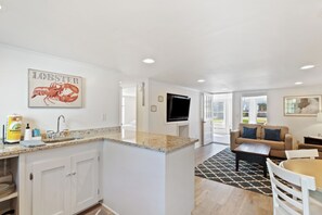 Kitchen off living room 