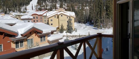 View of Sundance ski terrain from balcony.