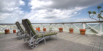 Reclining on Galveston Bay