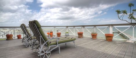 Reclining on Galveston Bay