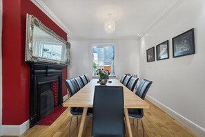 dining table seats up to 12 guests 