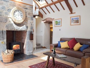 Beamed living area | The Byre - Lyserry Barns, Bosherston, near Pembroke