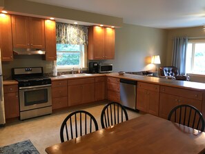 Open concept kitchen and living room