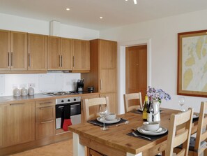 Well equipped kitchen/ dining area | Sealladh na Mara, Arduaine, near Oban