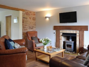 Cosy living room with wood burner | The Brewers Cottage - Roddenloft, Mauchline