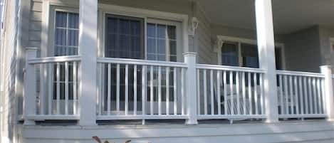 Deck overlooking ocean