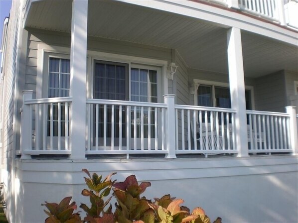 Deck overlooking ocean