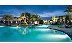 pool at night