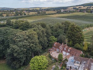 Aerial view of the location | The Coach House Stables, Hernhill