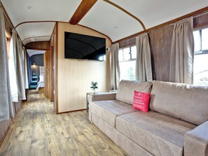 Comfy living area | Brunel Boutique Railway Carriage No 3 - Brunel Boutique Railway Carriages, Dawlish Warren