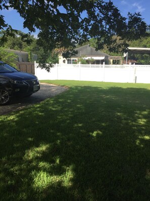 Parking area is secluded from Hospitality House at the front of the property