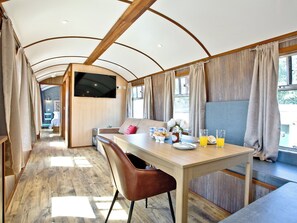 Quaint dining area | Brunel Boutique Railway Carriage No 2 - Brunel Boutique Railway Carriages, Dawlish Warren