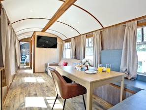 Quaint dining area | Brunel Boutique Railway Carriage No 2 - Brunel Boutique Railway Carriages, Dawlish Warren