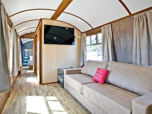 Comfy living area | Brunel Boutique Railway Carriage No 2 - Brunel Boutique Railway Carriages, Dawlish Warren