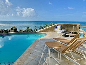 View from cliffside pool deck
