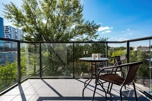 Balcony with garden furniture