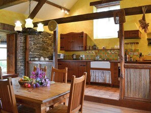 Kitchen with dining area | Provence - Tregrill Farm Cottages, Menheniot, near Liskeard