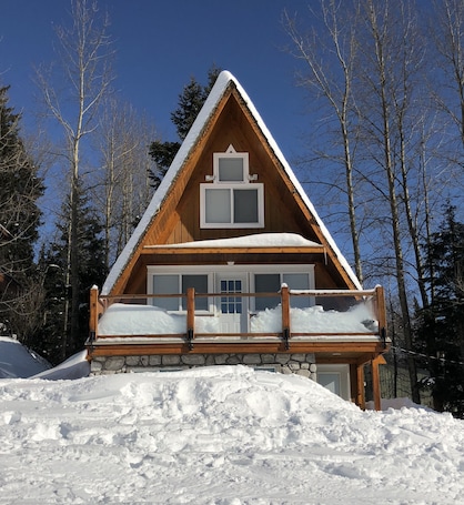 Outside cabin in winter