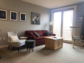 Living room with pull out couch
