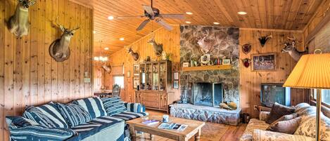 Book a trip to this cozy 3-bedroom, 2-bathroom vacation rental cabin.