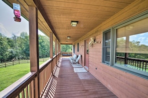 Relax on the porch upon your arrival.