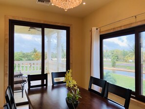 Dining room with view