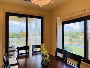 Dining room with view