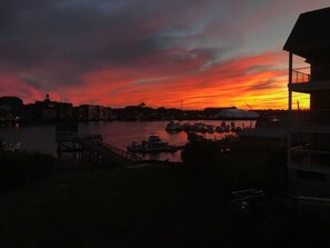 Sunset from picture window. 