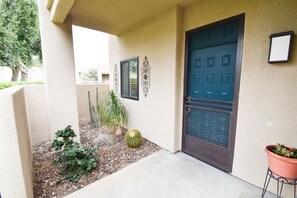 Just through this door, your relaxation begins.