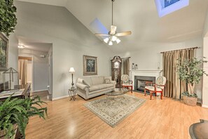 Unwind in style in the spacious living room.