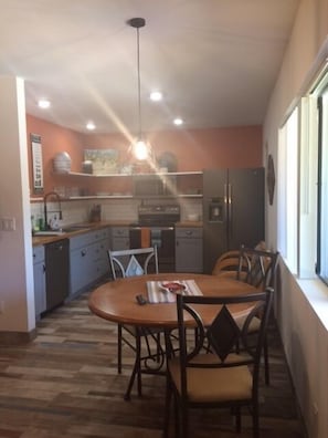 Kitchen with dining table.