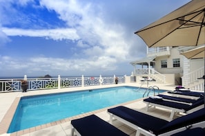 Lounging by the pool