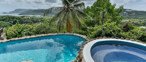 Plunge pool and larger pool with great views