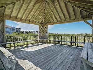 Take shelter from the storms or sun and enjoy the  beach from the gazebo!