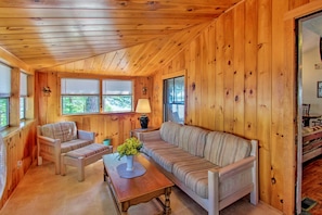 Lounge in the sunroom in between trips to the lake!