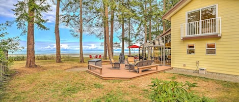 Wonderful outdoor living spaces with beach views.