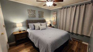 Queen Bed with two closets for storage