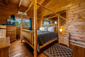 The master bed area in the loft also has a smart TV.