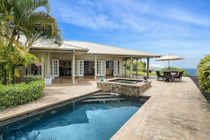 Enjoy the private pool and large Lanai with the Ocean in the distance!