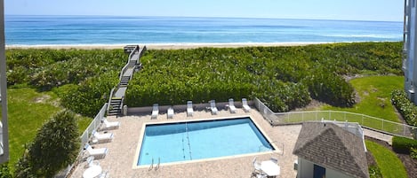 Balcony Oceanfront View Overlooking the Resort Villas Spoonbill Swimming Pool